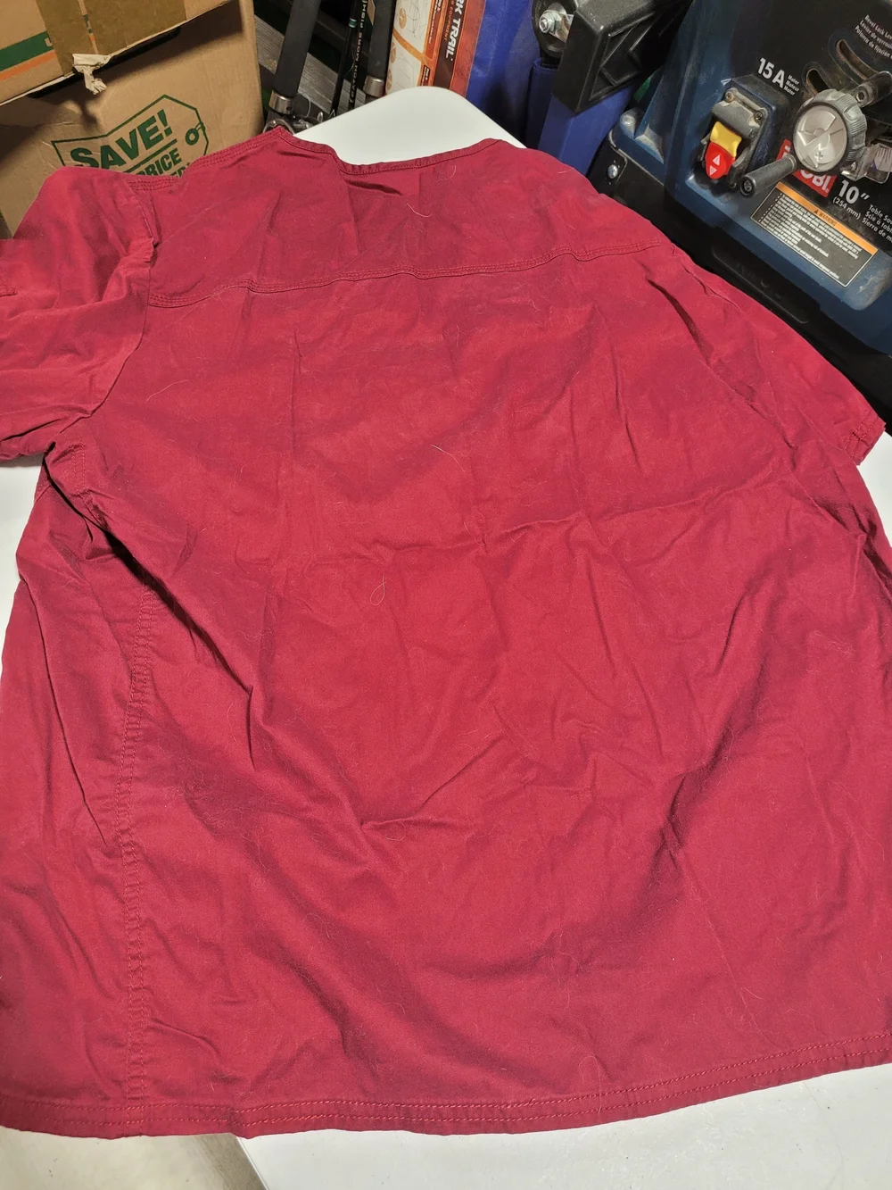 Dickies Men's Medical Scrub Set in Burgundy - Picture 4 of 8